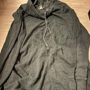 Large, Grey maternity hoodie.